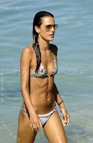 Alessandra Ambrosio - Bikini on the Beach in St Barts 01/2009