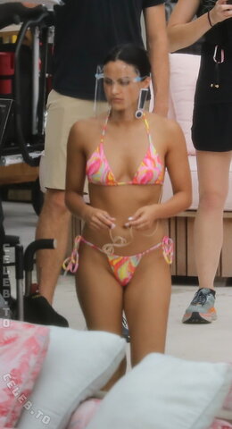 Camila Mendes Wears a Bikini – “Strangers” Filming Set in Miami Beach 08/02/2021