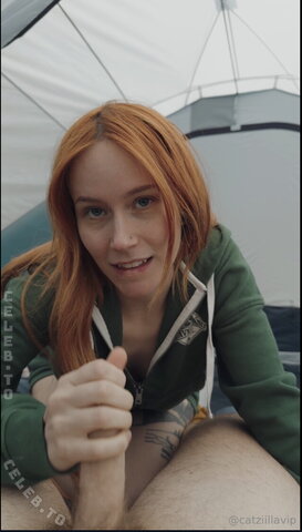Catziilla – Camping Blowjob Video (not mine) --> Download