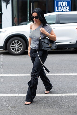 Charli XCX #braless in fitted Top with #pokies on the Streets of Brooklyn 07/2026