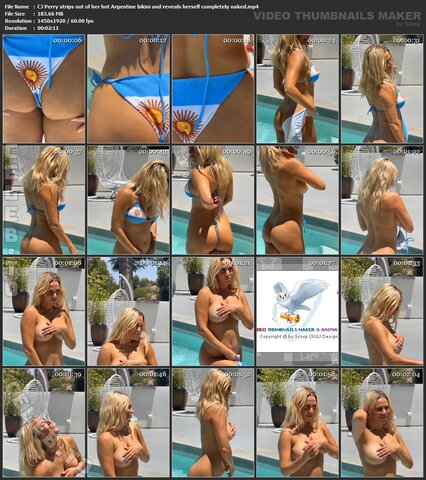 CJ Perry aka Lana – CJ Perry strips out of her hot Argentine bikini and reveals herself completely naked​