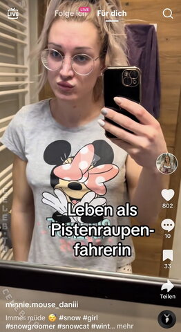 Daniela-Marie Eberl – Older screenshot from TikTok 🍒 Probably a bit cold…