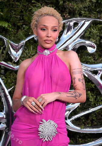 Doja Cat performs in a plunging zebra-print two-piece with cut-out midriff at Outside Lands 2025
