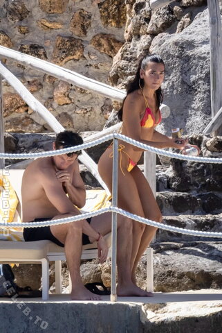 Dua Lipa wore a color-blocked string bikini in Porto Ercole, Italy, in June 2026