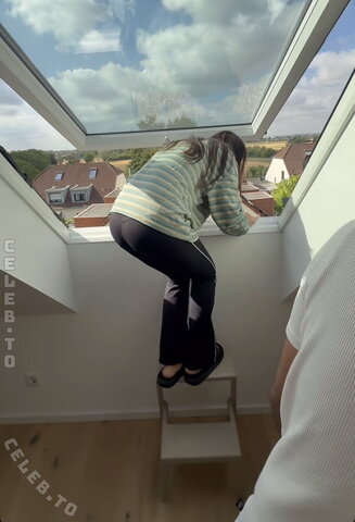 Emily Furz – Stuck in the window😏