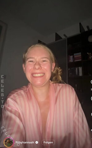 fitbyhannaah – Without bra in nightgown.