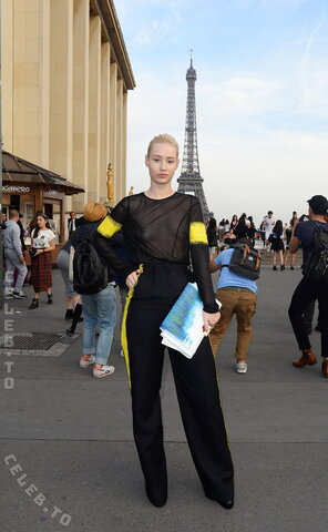 Iggy Azalea - Maison Martin Margiela Fashion Week in Paris #seethrough - September 2013