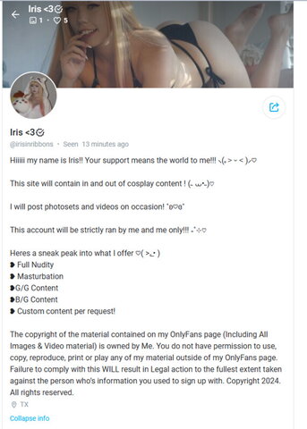 Irisinribbons nude photo 1