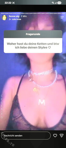 Lienne.aig – From her Insta story transparent bra maybe someone can make it brighter