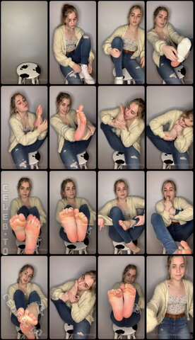 Lilbunniexoxo – Foot enjoyment on the stool​#feet 04:12 min.