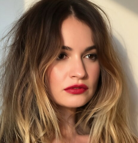 Lily James nude photo 1