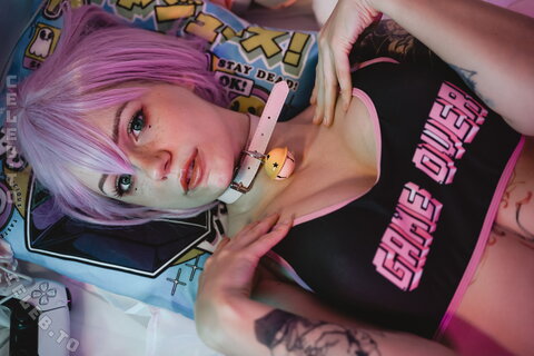 Loonakia – Image 1: "Game Over Wanna play a game? 🫣 (I'll cry when I lose thooo... hahha)" Image 2: "Panty Cosplay Wh…