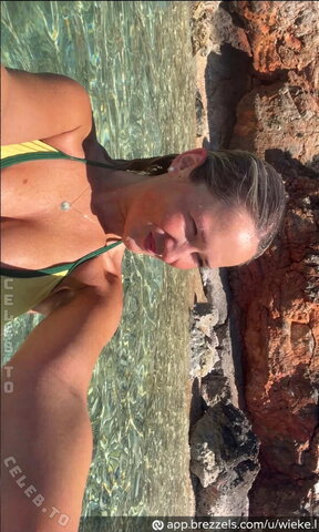 Wieke – All yellow green bikini pictures together