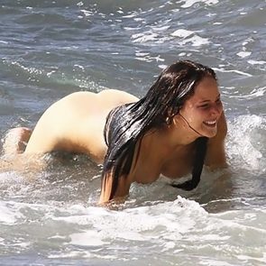 Jennifer Lawrence nude at the beach