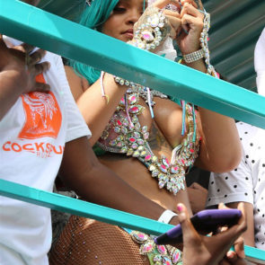 Rihanna cleavage and big boobs