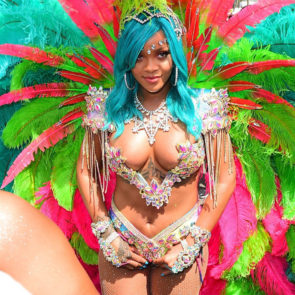 Rihanna hot cleavage