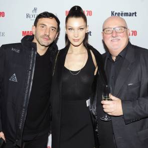 Bella Hadid with some guys at Marina Abramovic Birthday Party