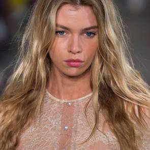 Stella Maxwell tits in see through dress