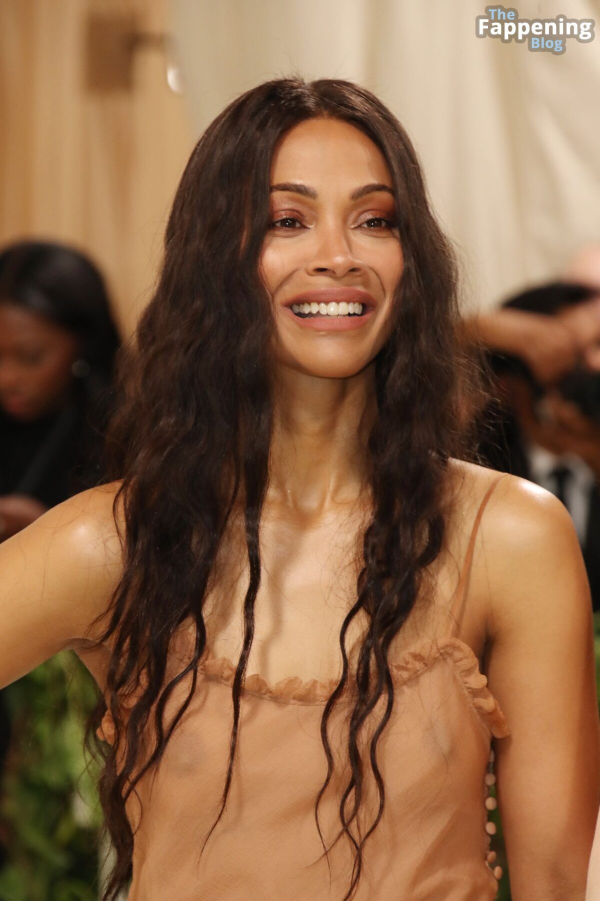 Zoe Saldana Flashes Her Nude Tits at the Met Gala in NYC (36 Photos)