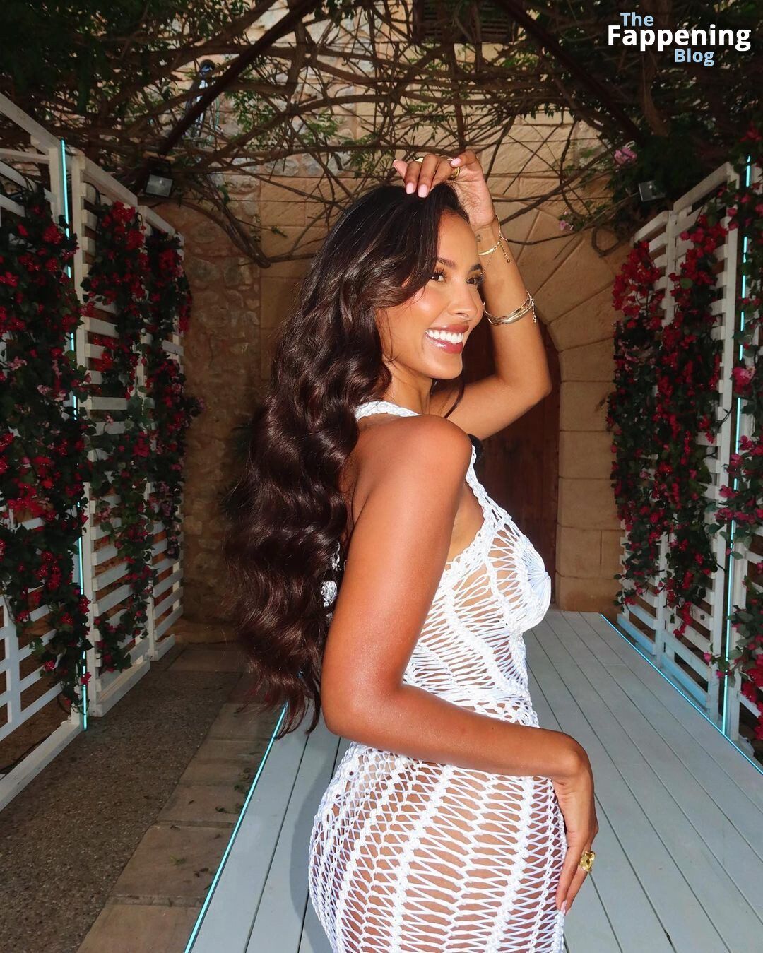 Maya Jama Looks Sexy in a White Dress (6 Photos)