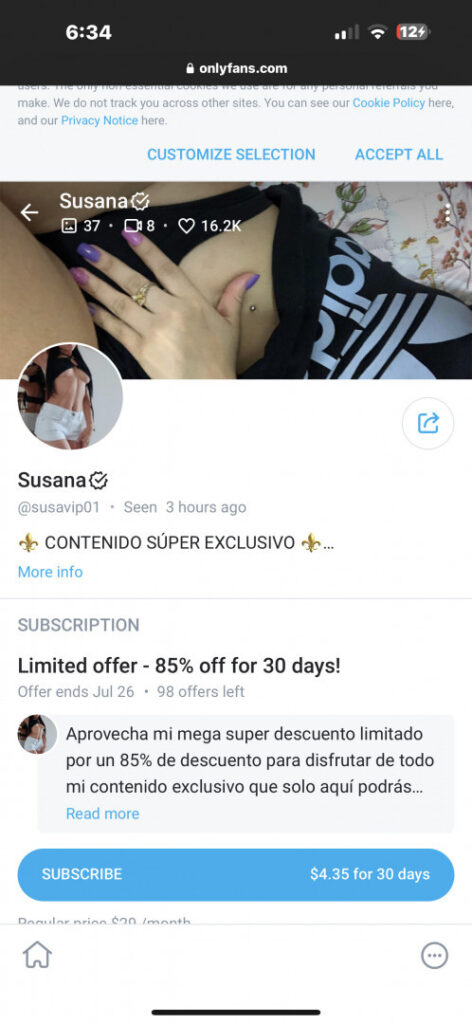 OnlyFans – Ava Susana / Susanavip30 / susavip01 – Nude