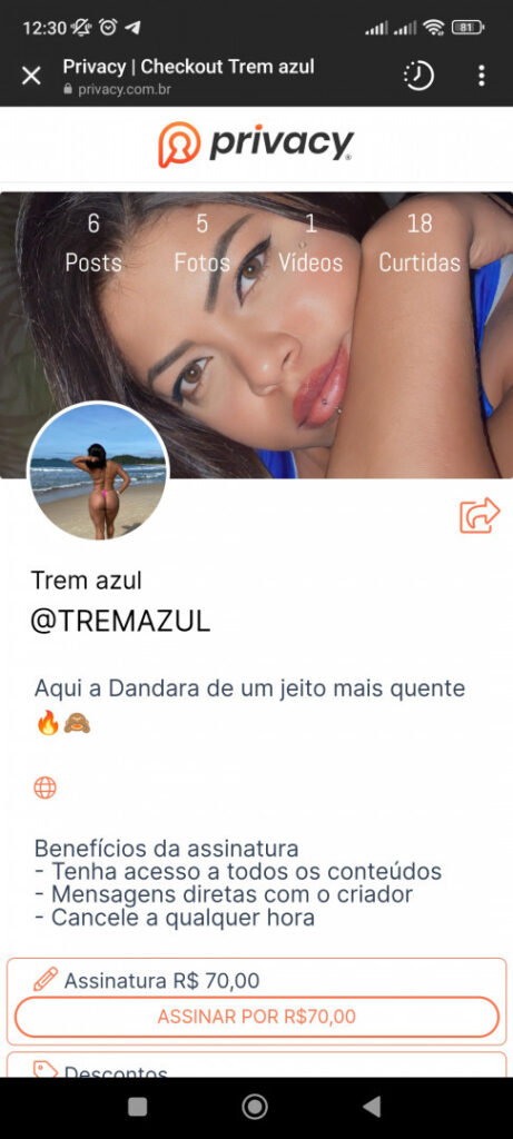 Pedido BR – Privacy – Dandara Jhennyfer/Trem azul – Nude Leaks