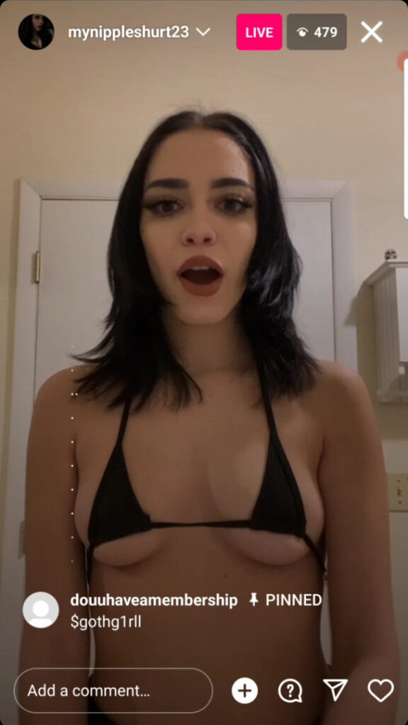 TikTok – Instagram – gothg1rl / Mads Moon / mynippleshurt23 – Nude