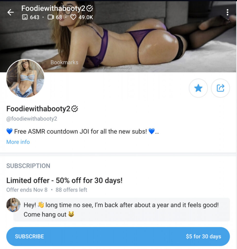 OnlyFans – Naughtyrider69 / foodiewithabooty2 – Nude