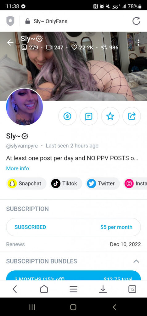 OnlyFans – Slyvampyre – Nude