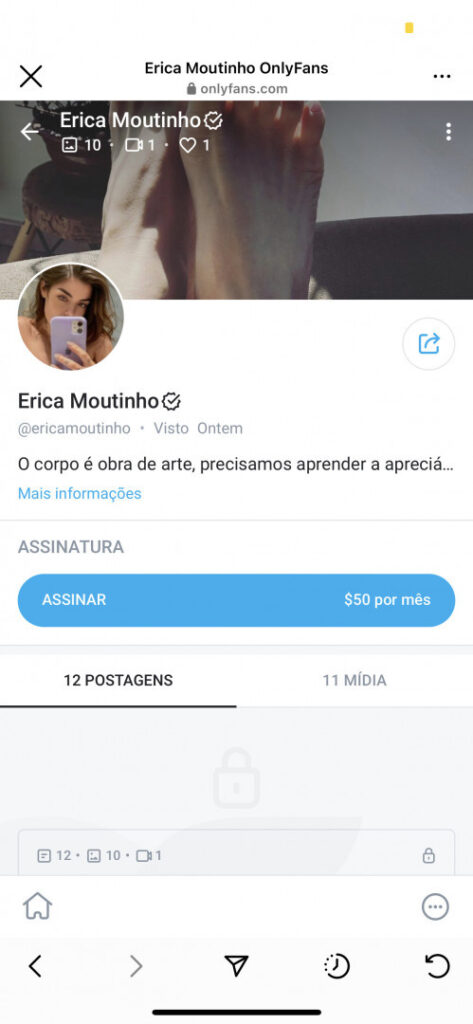 Brazil – OnlyFans – Privacy – Érica Moutinho – Nude Leaks