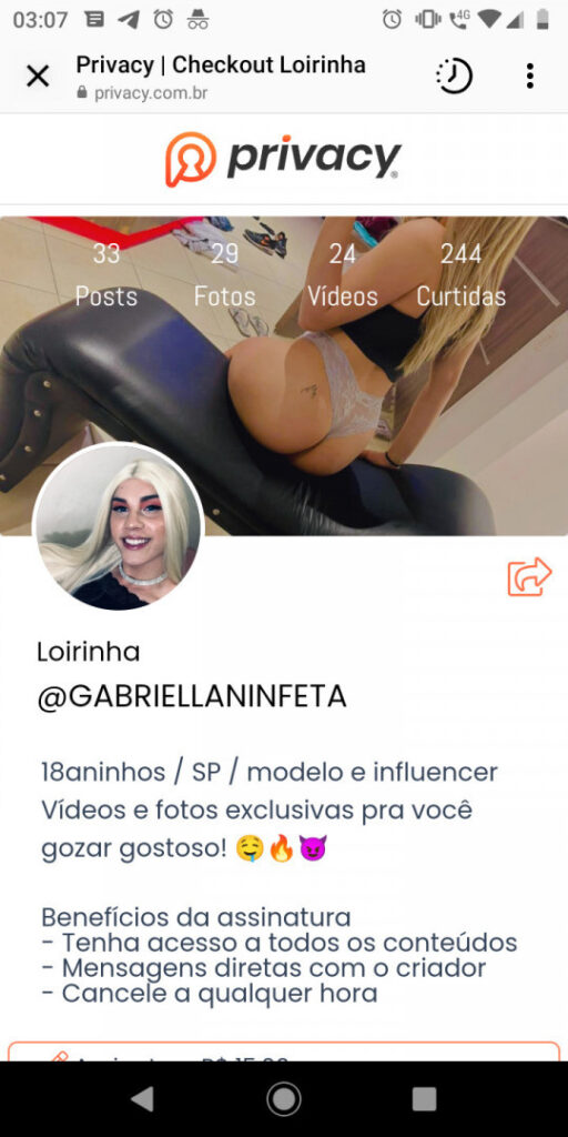 Pedido BR – Privacy – gabriellaninfeta  Loirinha  Gabriela Carvalho  eaegabriella – Nude Leaks