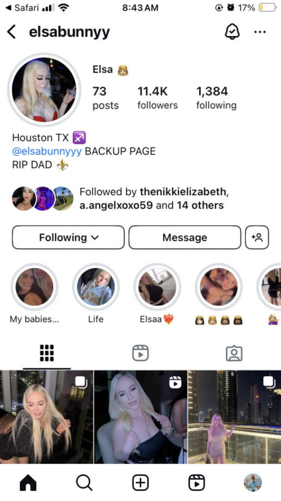 Instagram – ⠀X⠀ – Elsabunnyy/Saintsnow – Nude Leaks