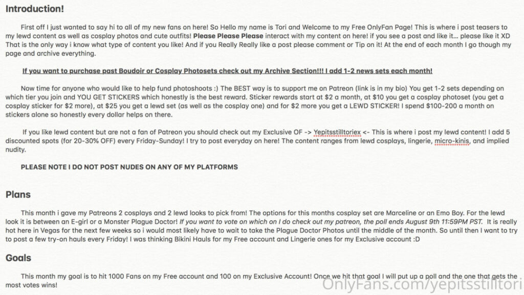 Patreon – OnlyFans – Tori Dobransky / Yepitsstilltori / Yepitsstilltoriex – Nude Leaks